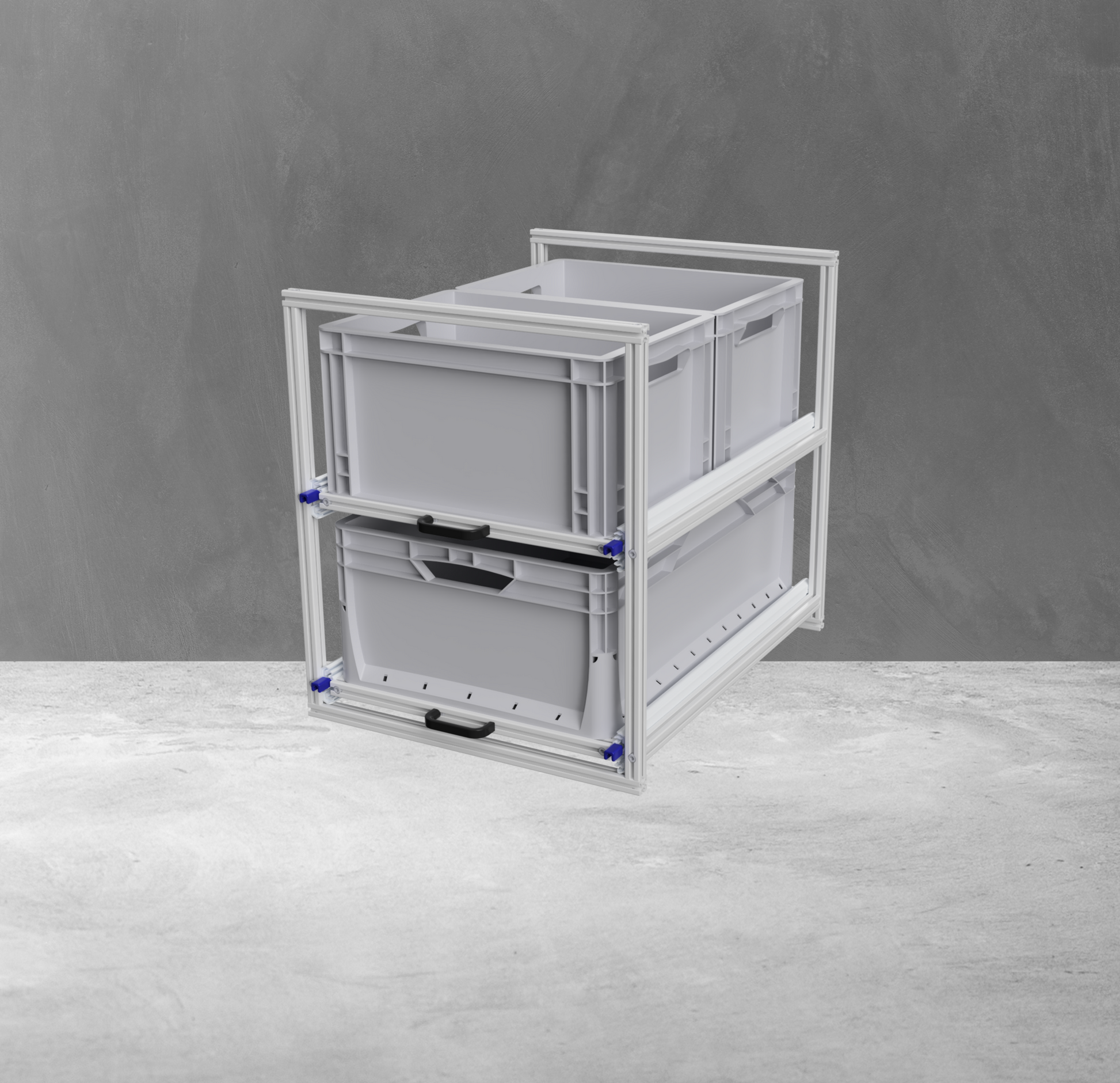 Auszugsregal für Wohnmobil Kastenwagen 400x600 mm Euroboxen