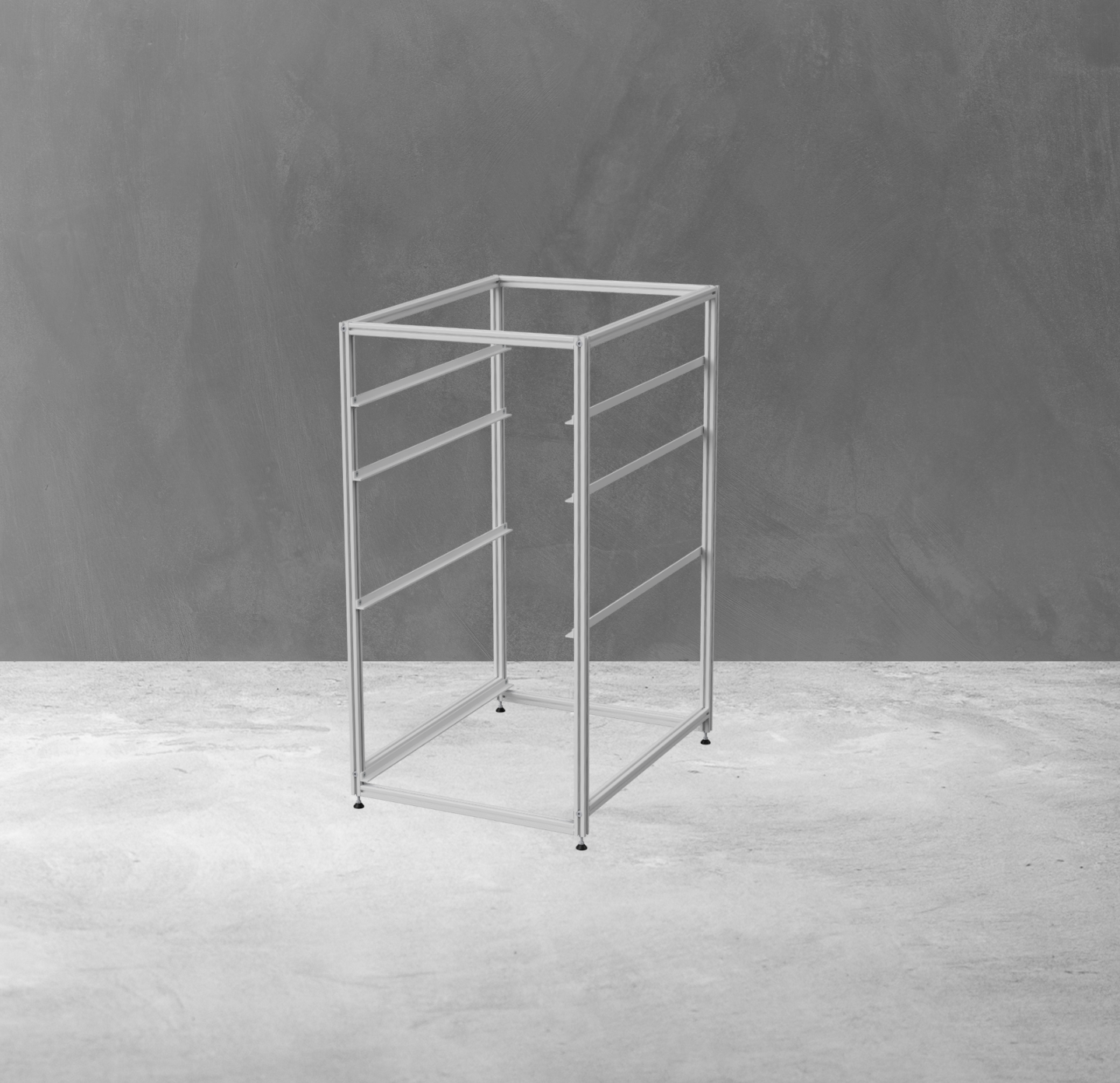 Konfigurierbare Mittel Regal für Euroboxen 400x600mm