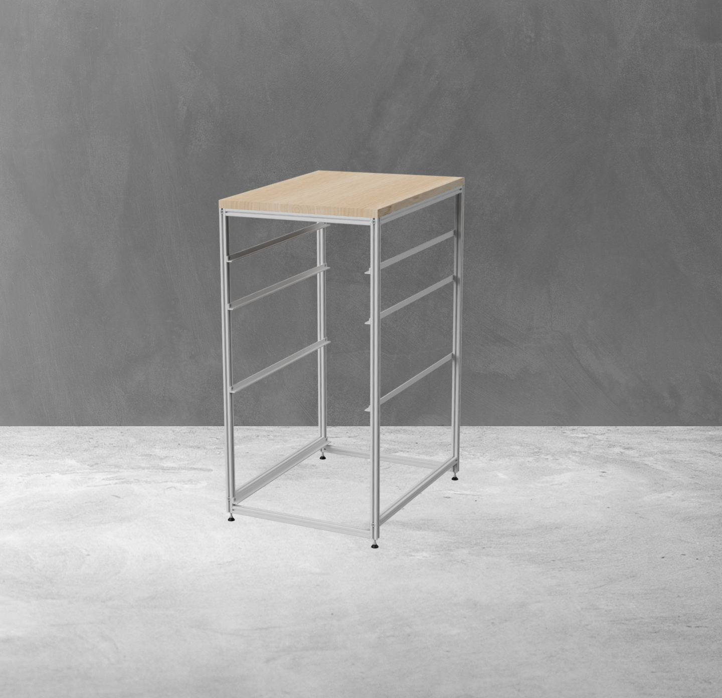 Konfigurierbare Mittel Regal für Euroboxen 400x600mm