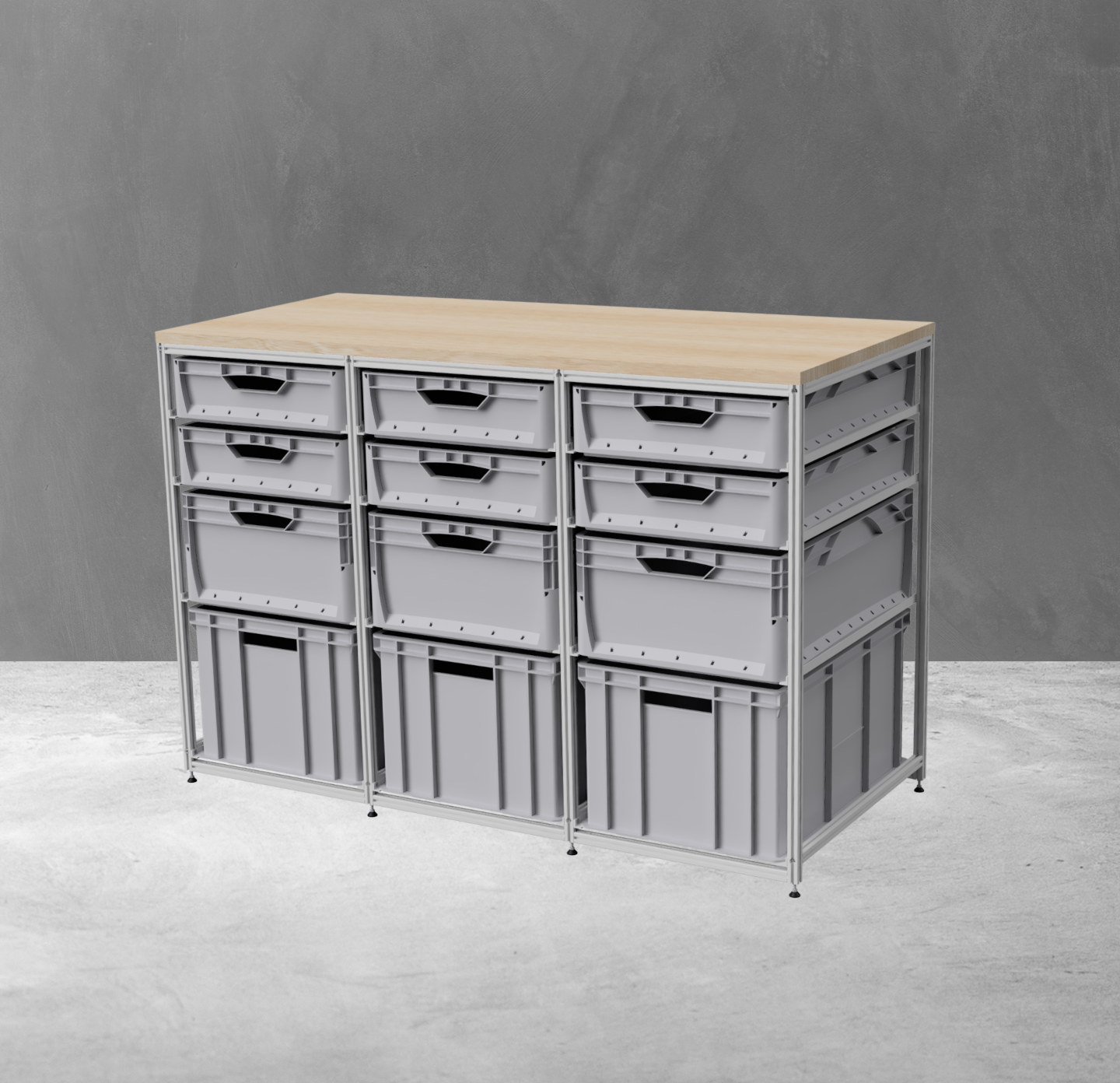 Regal für Euroboxen 400x600 mm