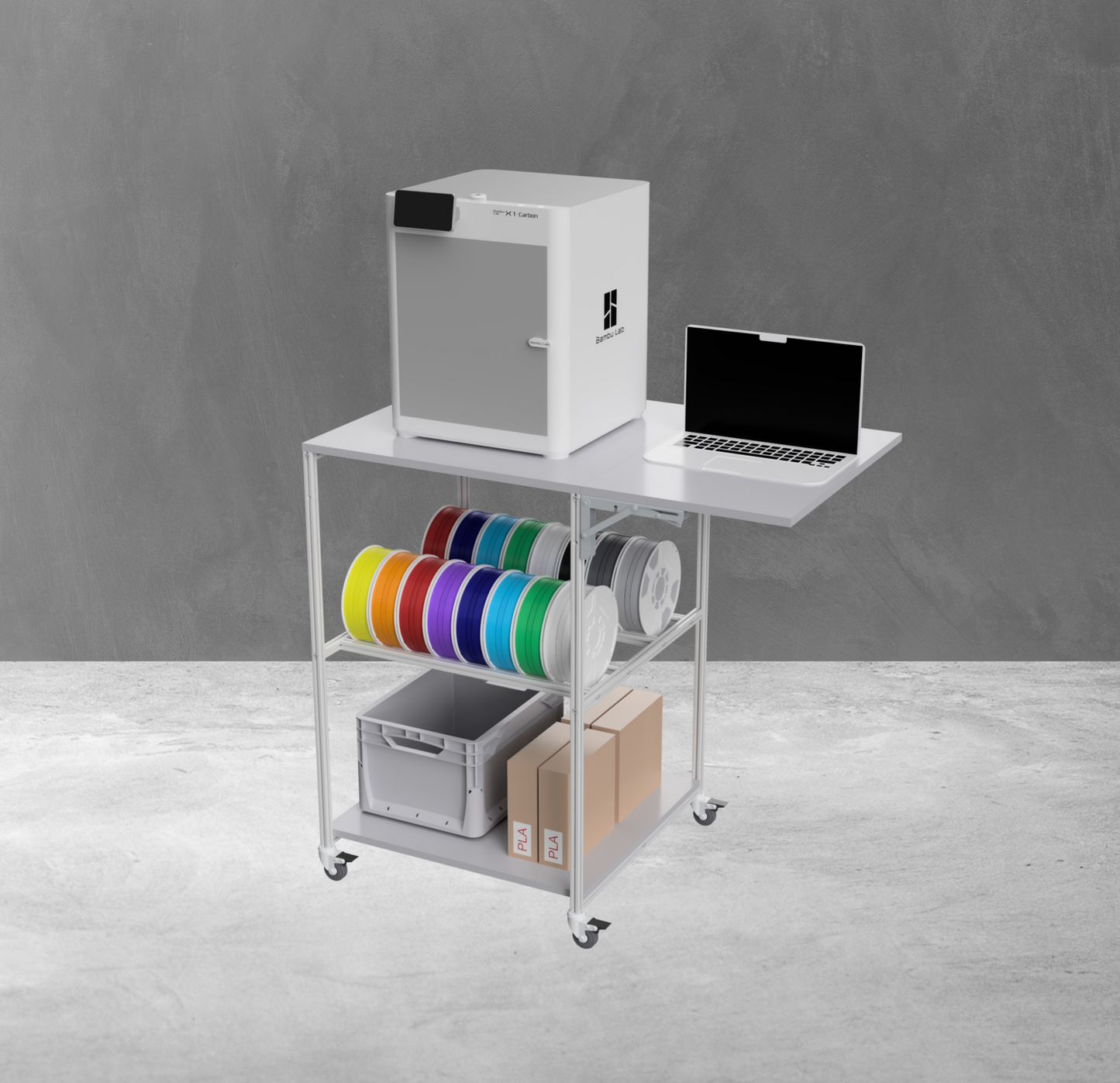 Konfigurierbare 3D Drucker Wagen Tisch