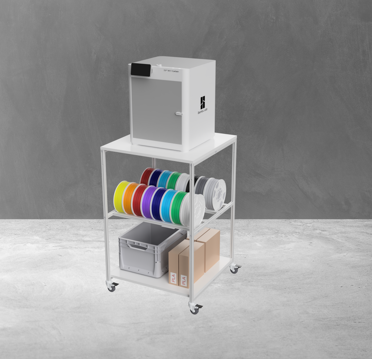 Konfigurierbare 3D Drucker Wagen Tisch