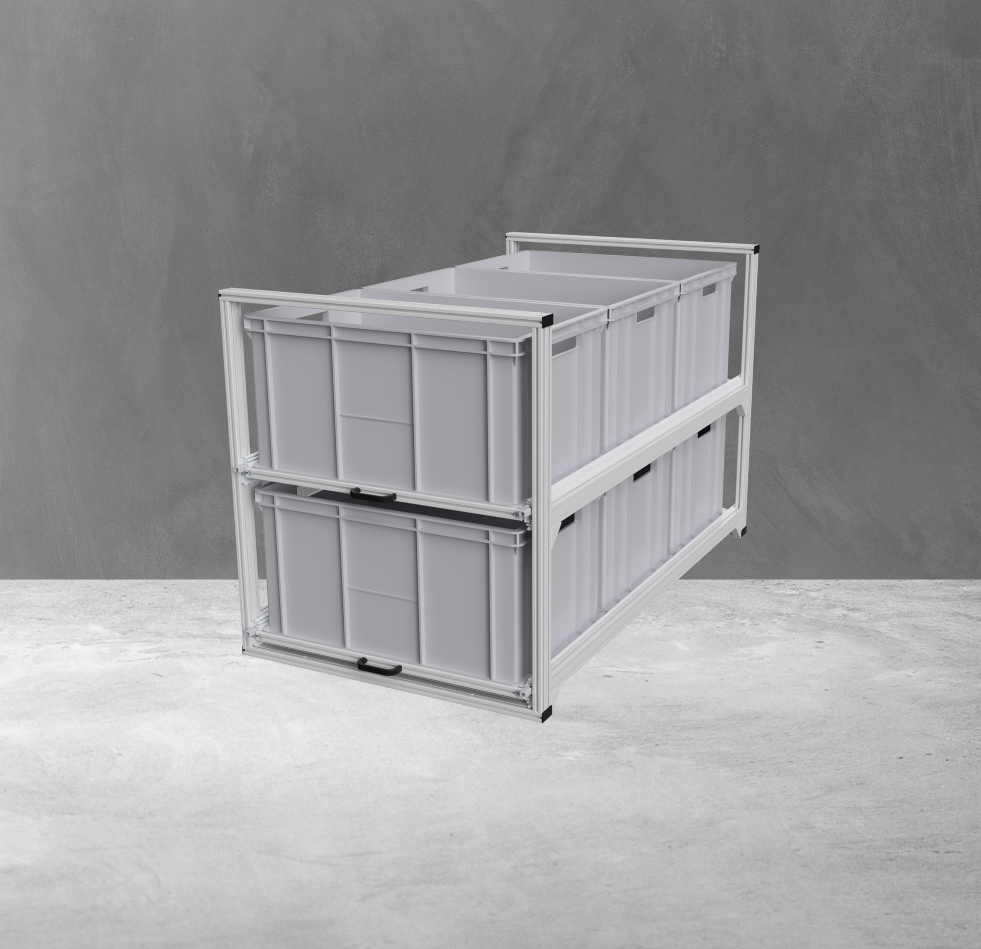 Auszugsregal für Wohnmobil Kastenwagen 600x1200 mm Euroboxen