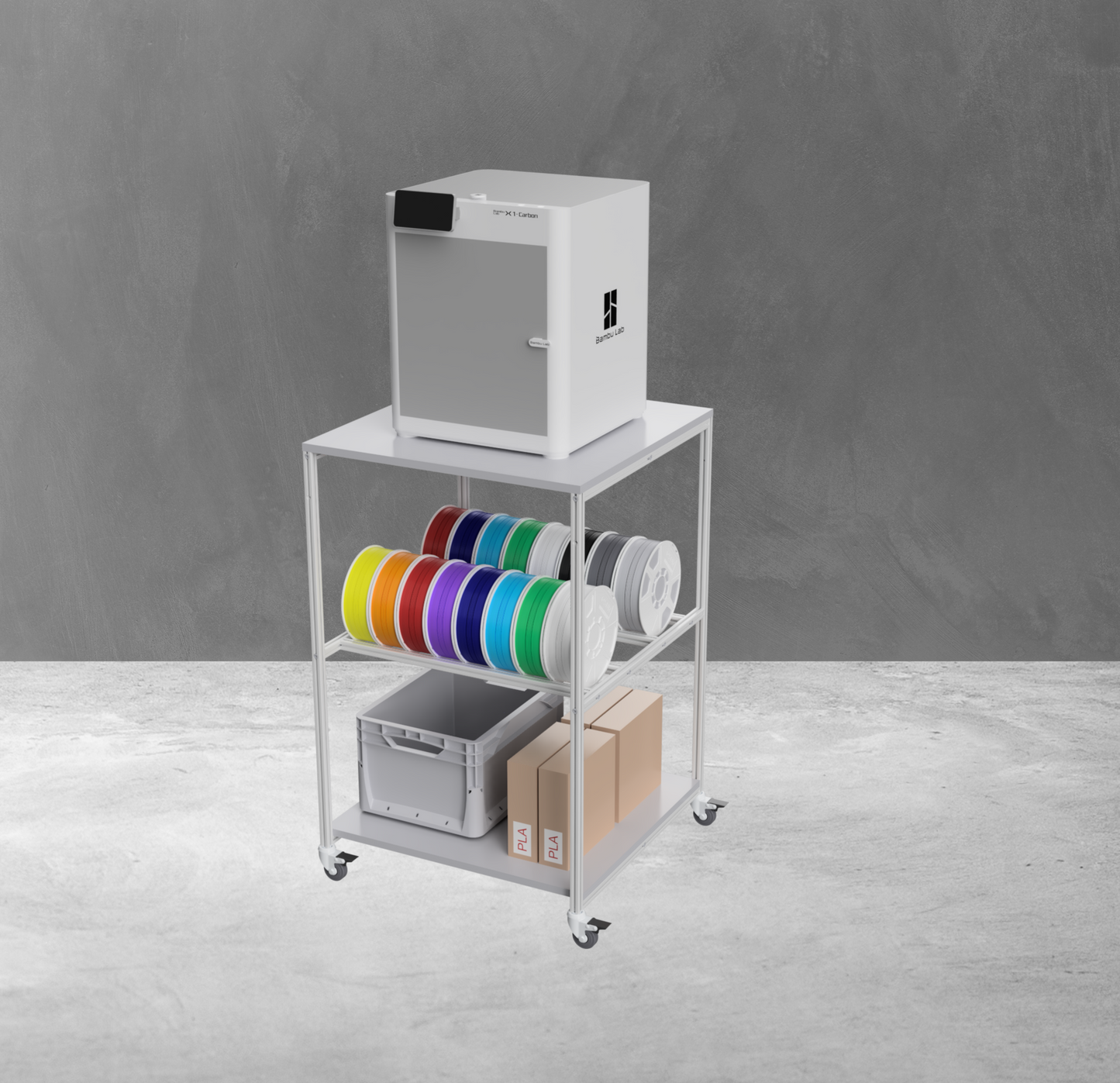 Konfigurierbare 3D Drucker Wagen Tisch