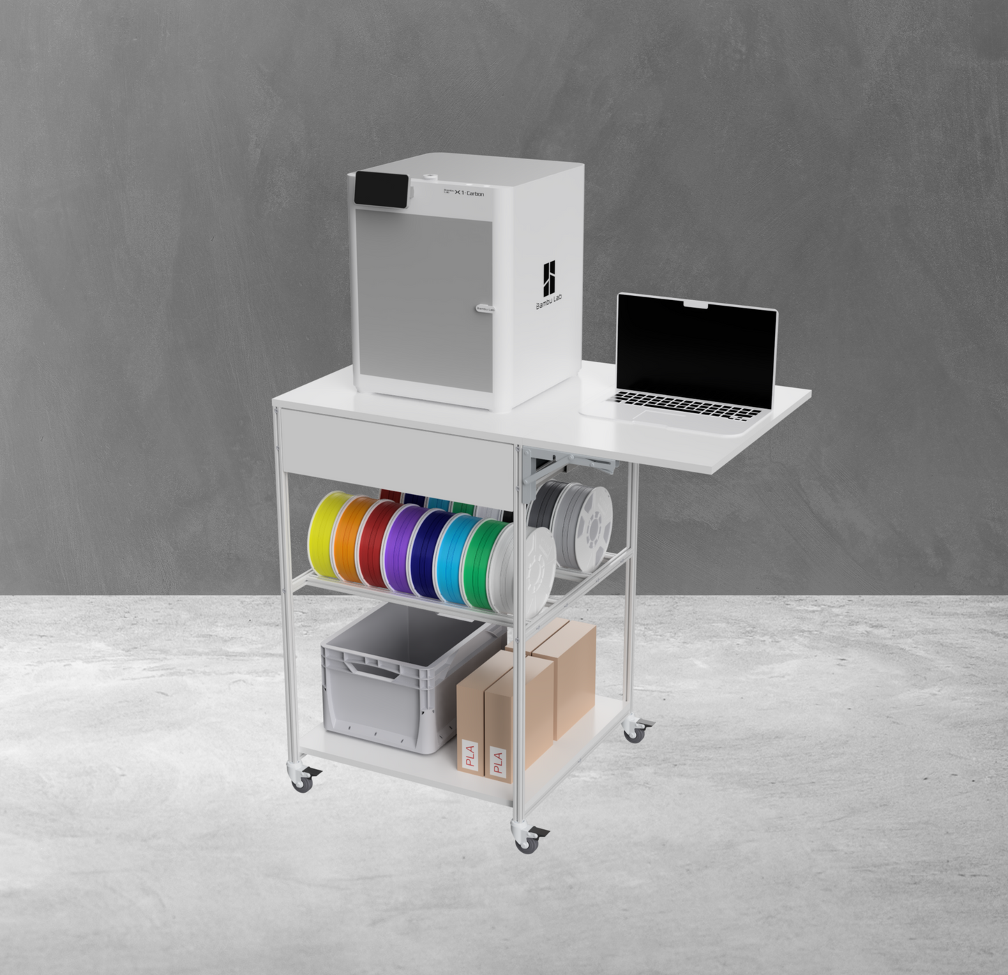 Konfigurierbare 3D Drucker Wagen Tisch